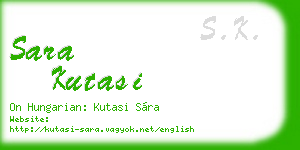 sara kutasi business card