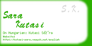 sara kutasi business card